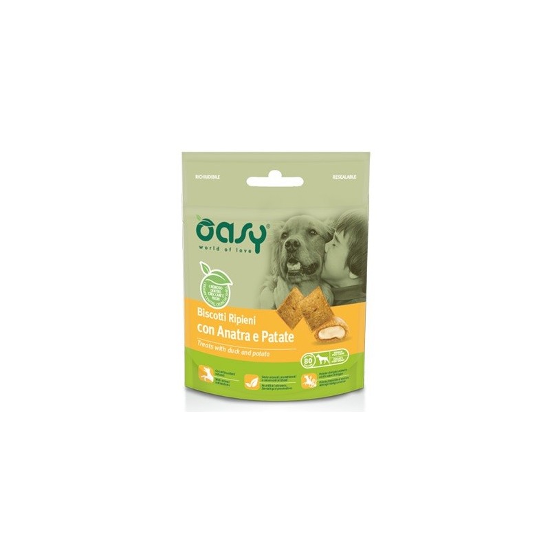 OASY DOG BISCOTTI RIPIENI GR.80 ANATRA PATATE