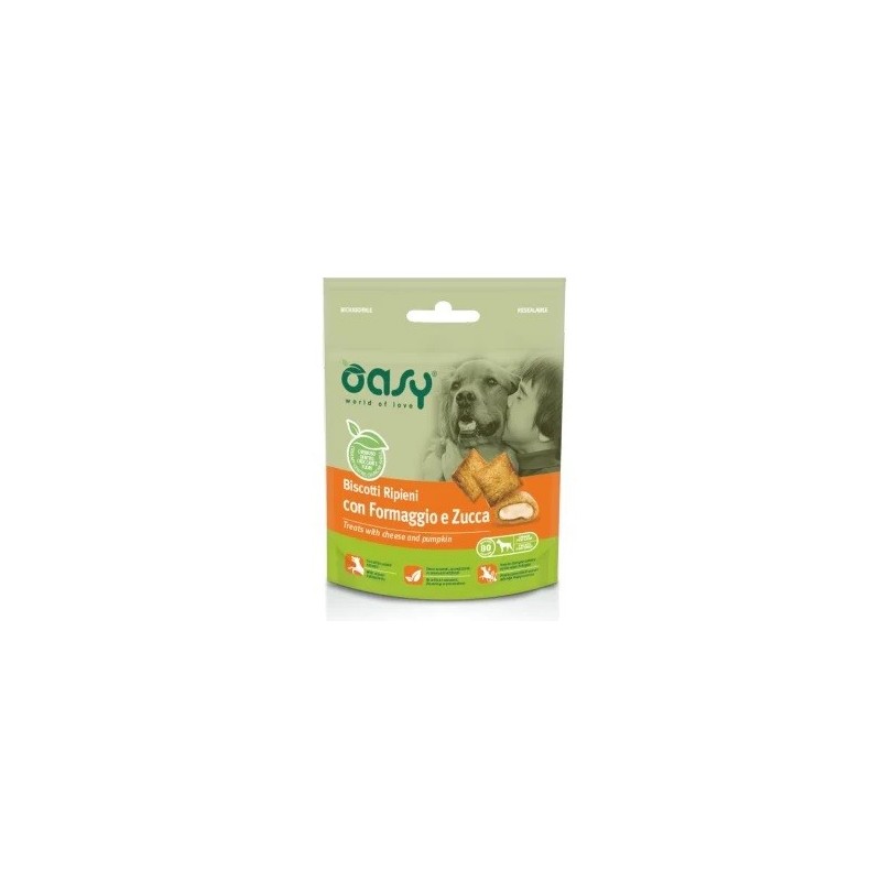OASY DOG BISCOTTI RIPIENI GR.80 FORMAGGIO E ZUCCA
