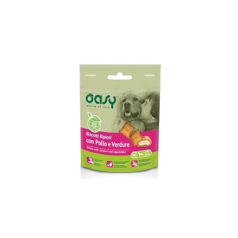 OASY DOG BISCOTTI RIPIENI GR.80 POLLO E VERDURE