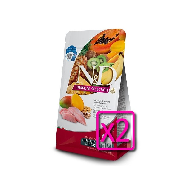 N&D TROPICAL ADULT MEDIUM-MAXI POLLO 10 KG**acquisto minimo 2pz**