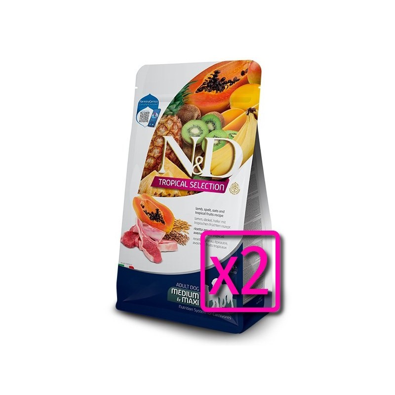 N&D TROPICAL ADULT MEDIUM-MAXI AGNELLO 10 KG**acquisto minimo 2pz**