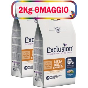 EXCLUSION DIET METABOLIC+MOBILITY KG.12 MEDIUM & LARGE**acquistimo minimo 2pz** 2kg omaggio
