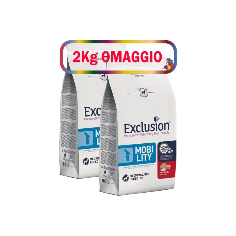 EXCLUSION DIET MOBILITY KG.12 MEDIUM & LARGE**acquistimo minimo 2pz** 2kg omaggio