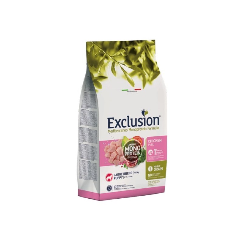 EXCLUSION MEDITERRANEO MONOPROTEIN PUPPY LARGE POLLO KG.12