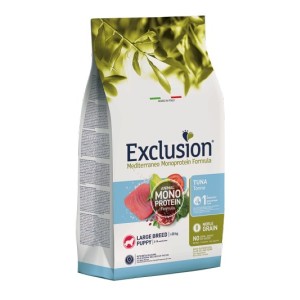EXCLUSION MEDITERRANEO MONOPROTEIN PUPPY LARGE TONNO KG.12