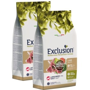 EXCLUSION MEDITERRANEO MONOPROTEIN ADULT LARGE AGNELLO KG.12**acquisto minimo 2pz**