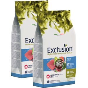 EXCLUSION MEDITERRANEO MONOPROTEIN ADULT LARGE TONNO KG.12**acquisto minimo 2pz**
