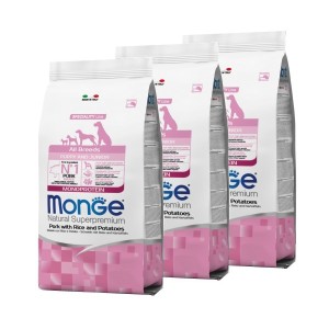 MONGE ALL BREEDS PUPPY MAIALE RISO PATATE KG.12 *acquisto minimo 3 sacchi*prezzo riferito alla singola confezione*