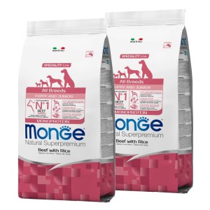 MONGE ALL BREEDS PUPPY MANZO RISO PATATE KG.12 **acquisto minimo 2 sacchi*prezzo riferito alla singola confezione*
