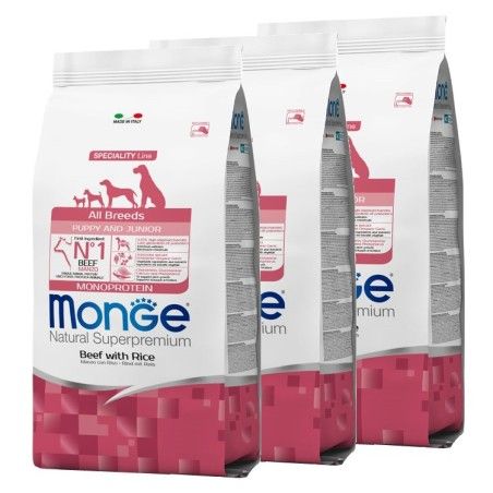 MONGE ALL BREEDS PUPPY MANZO RISO PATATE KG.12 *acquisto minimo 3 sacchi*prezzo riferito alla singola confezione*
