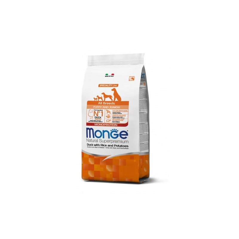 MONGE ALL BREEDS PUPPY ANATRA RISO PATATE KG.12.