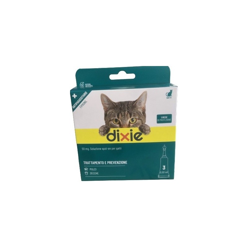 DIXIE GATTO 3 PIPETTE CONTRO PULCI E ZECCHE 