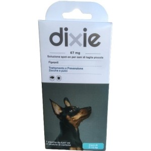 DIXIE CANE 1 PIPETTA 2-10 KG CONTRO PULCI E ZECCHE 