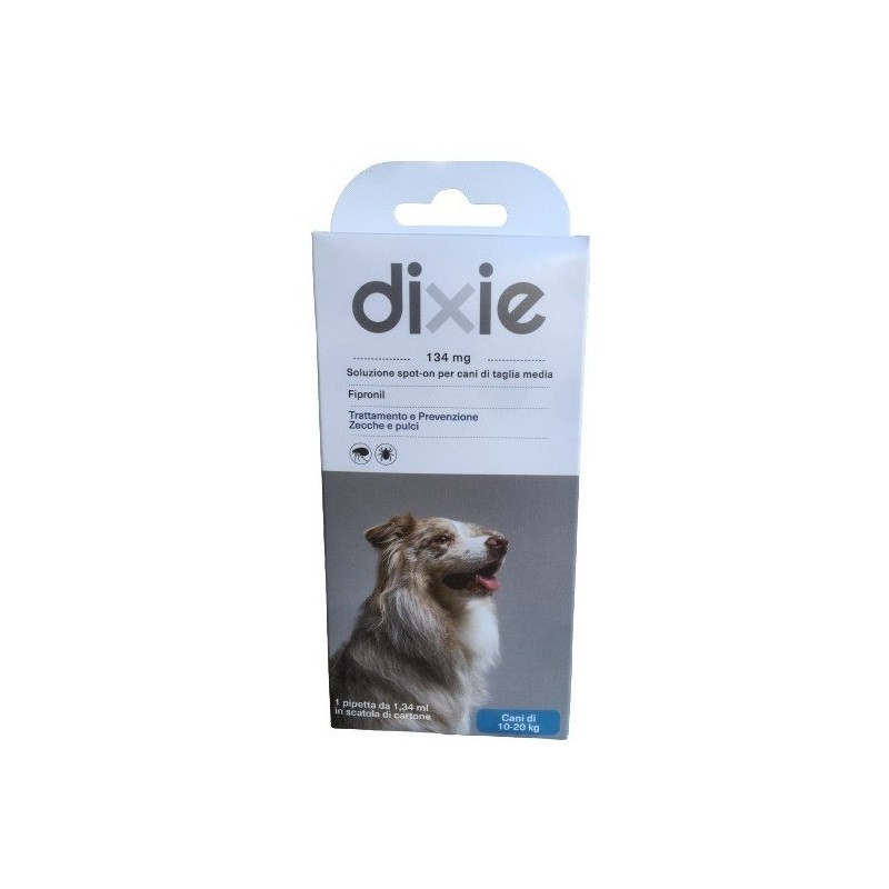 DIXIE CANE 1 PIPETTA 10-20 KG CONTRO PULCI E ZECCHE