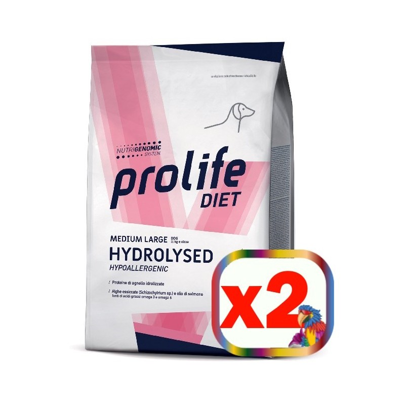 PROLIFE..VETERINARY DIET DOG HYDROLIZED LAMB MEDIUM/LARGE KG.8**acquisto minimio 2pz**