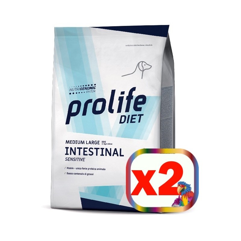 PROLIFE..VETERINARY DIET DOG INTESTINAL SENSITIVE MEDIUM/LARGE MAIALE KG.8**acquisto minimo 2pz**
