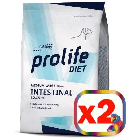 PROLIFE..VETERINARY DIET DOG INTESTINAL SENSITIVE MEDIUM/LARGE MAIALE KG.8**acquisto minimo 2pz**