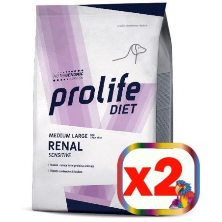 PROLIFE..VETERINARY DIET DOG RENAL SENSITIV MEDIUM/LARGE KG.8**acquisto minimo 2pz**