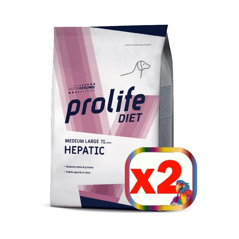 PROLIFE..VETERINARY DIET DOG HEPATIC MEDIUM LARGE KG.8 **acquisto minimo 2pz**