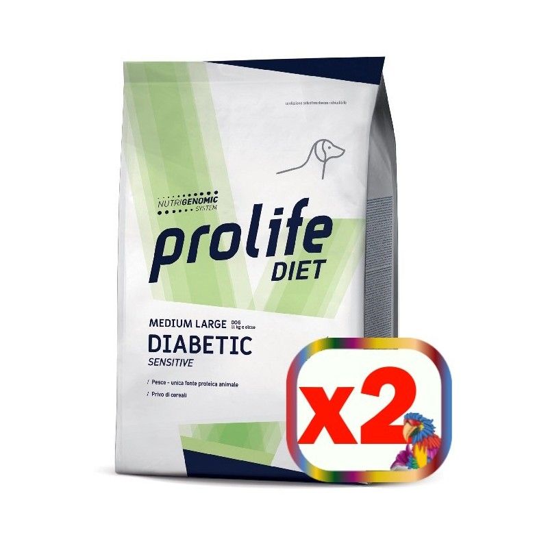 PROLIFE..VETERINARY DIET DOG DIABETIC MEDIUM LARGE KG.8**acquisto minimo 2pz**
