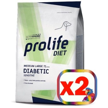 PROLIFE..VETERINARY DIET DOG DIABETIC MEDIUM LARGE KG.8**acquisto minimo 2pz**