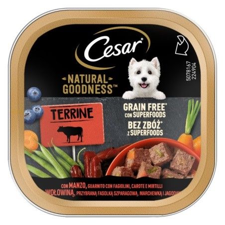 CESAR VASCH.100gr natural goodness TERRINE MANZO FAGIOLINI CAROTE MIRTILLI