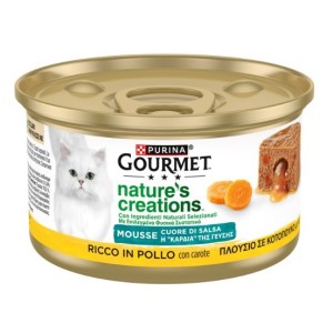 GOURMET NATURE'S C. 85GR MOUSSE CUORE DI SALSA CON POLLO E CAROTE