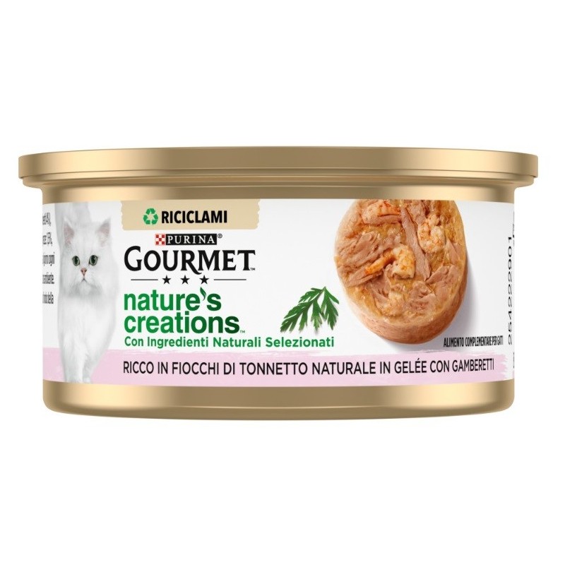 GOURMET NATURE'S C. 70GR TONNO IN GELE'E CON GAMBERETTI 
