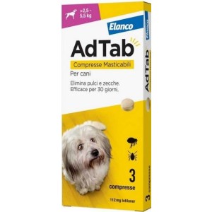 AdTab COMPRESSE MASTICABILI PER Cani da 2,5 – 5,5 Kg
