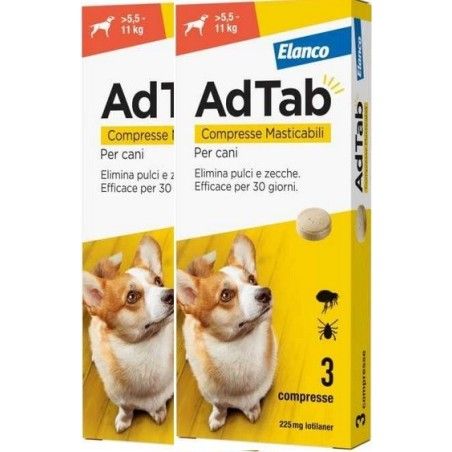 AdTab COMPRESSE MASTICABILI PER  Cani da 5,5 – 11 Kg*** 2 CONFEZIONI****Spedizione Gratis****