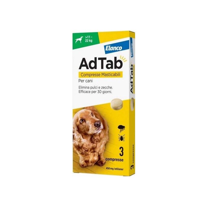 AdTab COMPRESSE MASTICABILI PER  Cani da 11 – 22 Kg