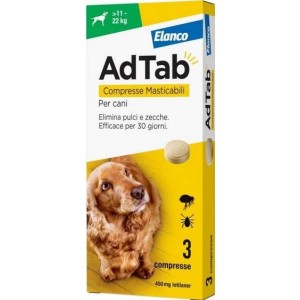 AdTab COMPRESSE MASTICABILI PER  Cani da 11 – 22 Kg