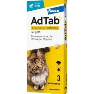 AdTab COMPRESSE MASTICABILI PER GATTI da 2 – 8 Kg