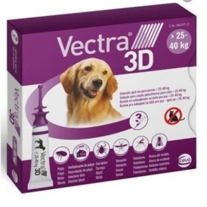 VECTRA 3D DOG 25-40 KG - 3 PIPETTE **Acquisto minimo 2 CONFEZIONI*prezzo riferito alla singola confezione**SPEDIZIONE GRATIS**