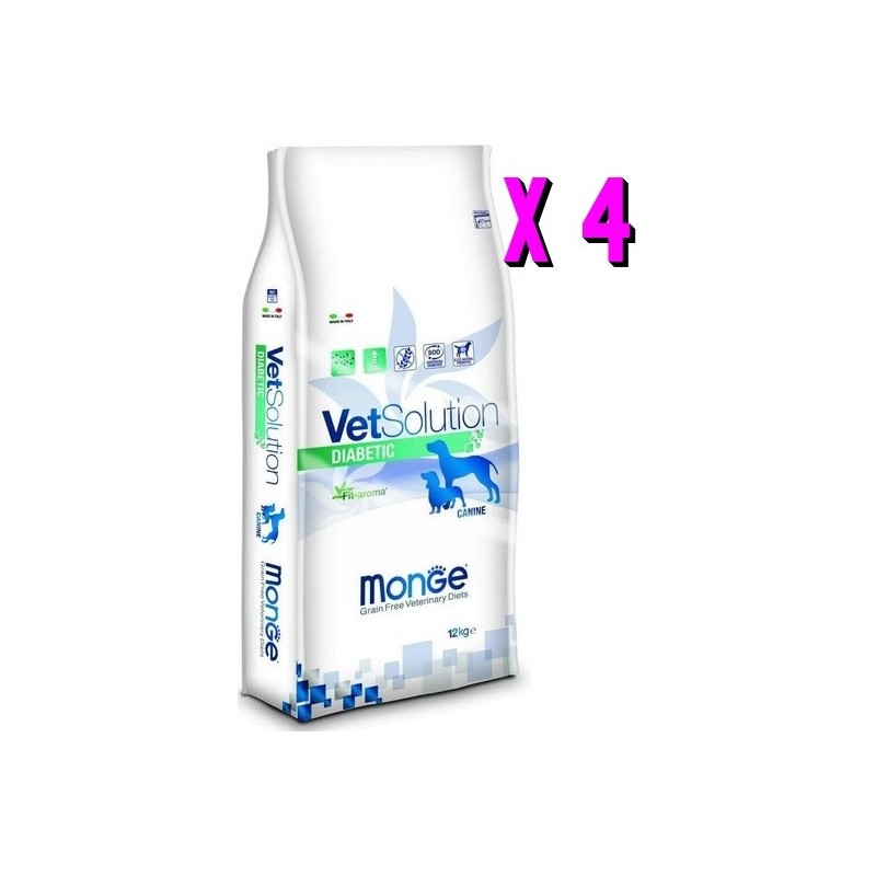MONGE VETSOLUTION CANE DIABETIC KG.12 - *acquisto minimo 4 sacchi*prezzo riferito alla singolo sacco*