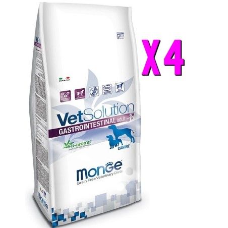 MONGE VETSOLUTION CANE GASTROINTESTINAL ADULT KG.12**acquisto minimo 4 sacchi*prezzo riferito alla singola confezione*
