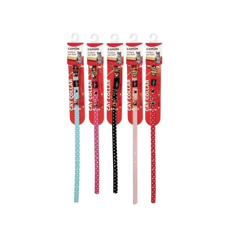 CAMON COLLARE GATTO SIMILPELLE A POIS