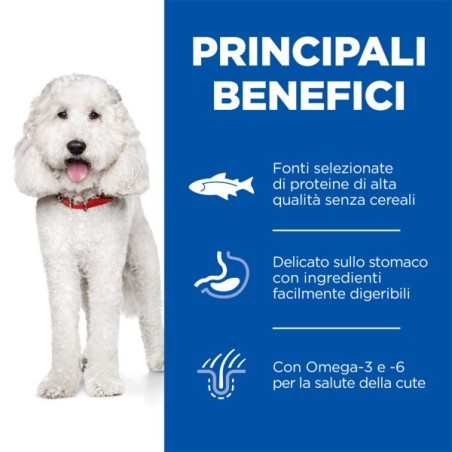 HILL'S Hill's Science Plan Hypoallergenic Adult Medium alimento secco per cani al Salmone12KG *prezzo riferito alla singola confezione*