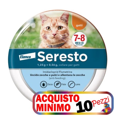 SERESTO SERESTO COLLARE ANTIPARASSITARIO PER GATTI acquisto minimo 10pz