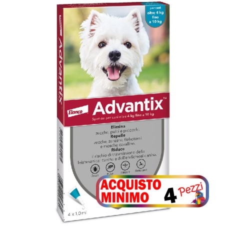 ELANCO ADVANTIX 4-10 KG 4 PIPETTE acquisto minimo 4pz