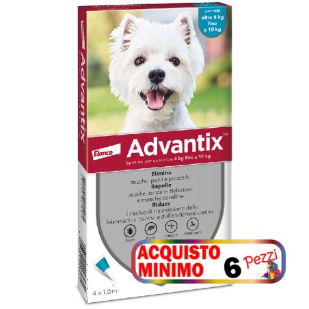 ELANCO ADVANTIX 4-10 KG 4 PIPETTE acquisto minimo 6pz