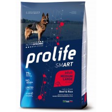 PROLIFE..DOG ADULT BEEF&RICE- MEDIUM/ LARGE KG.12
