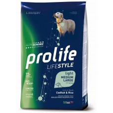 PROLIFE..DOG ADULT LIGHT CODFISH & RICE MEDIUM/LARGE KG.12 