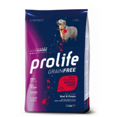 PROLIFE..DOG ADULT BEEF & POTATO MEDIUM / LARGE 10 KG GRAINFREE