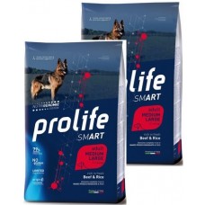 PROLIFE DOG ADULT BEEF&RICE MEDIUM/ LARGE KG.12 X2PZ*prezzo riferito alla singola confezione*