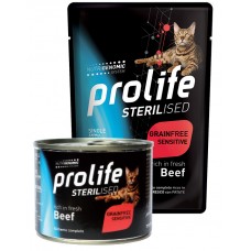 PROLIFE CAT BUSTA GR.85 STERILISED GRAIN FREE ADULT BEEF