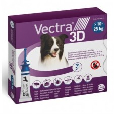 VECTRA 3D DOG 10-25 KG - 3 PIPETTE ***SPEDIZIONE GRATUITA*** 