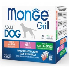 MONGE DOG BUSTA GRILL SAL/MA/AGN 12X100 GR
