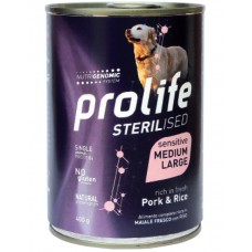 PROLIFE DOG STERILISED SENS. ADULT PORK & RICE - MEDIUM/LARGE GR. 400