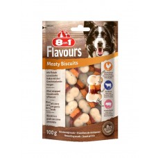 8in1 FLAVOURS TREATS MEATY BISCUITS 100gr
